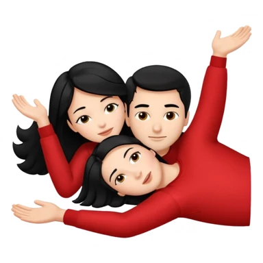 Девушка с большими симками голая лежит на спину , а на ней лежит голый мужчина с членом, лицом перед, держит её большую жопу. белое тело, волосы черные, только они дваем sticker