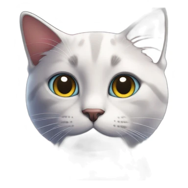 cat with surprising face in cosmic space sticker