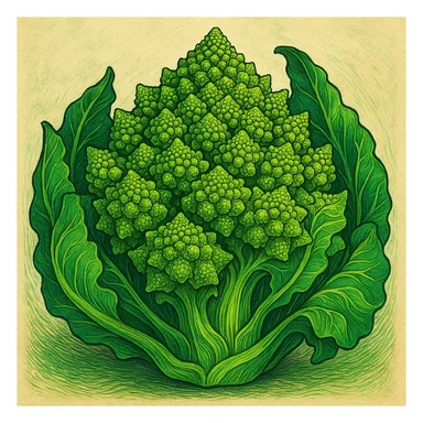 chou romanesco, style 2 sticker
