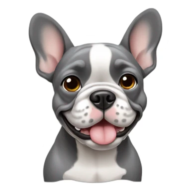 little-happy-French-bulldog-gray-color sticker
