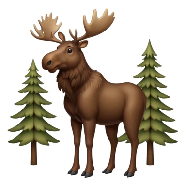 Full body moose sticker