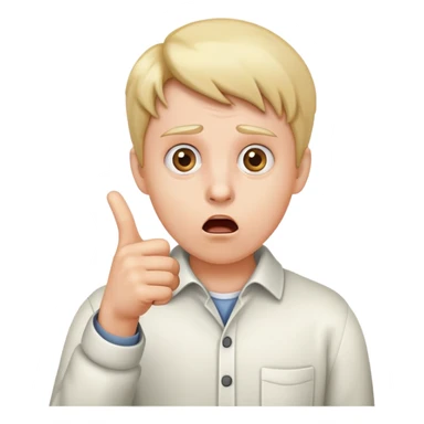 shocked face with pointing finger  sticker