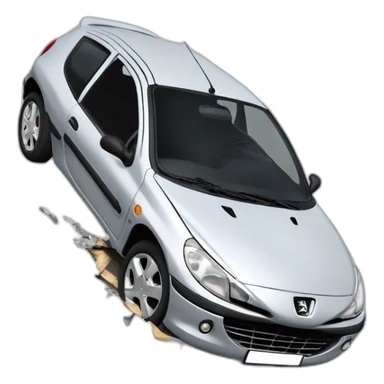 peugeot-206-crashed sticker