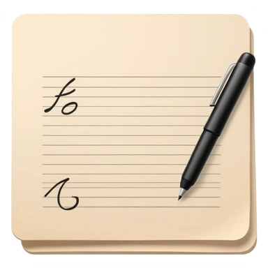 Writing notes beige color  sticker