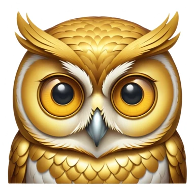 golden owl sticker