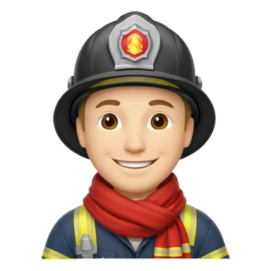 Fireman with scarf 
 sticker