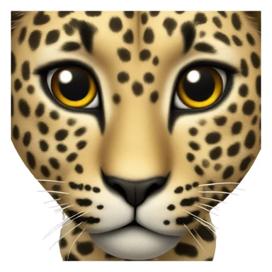 An leopard heart sticker