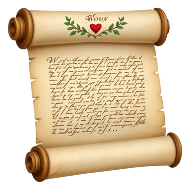 Marriage Vows (Scroll) sticker