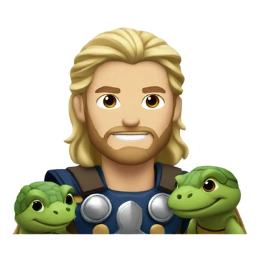 thor with turtles sticker