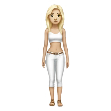 female slavic blonde white skinny legend full length  sticker