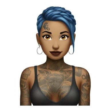Full body Tattooed girl sticker