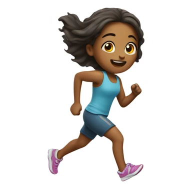 Little girl running sticker
