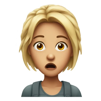 Shocked girl  sticker