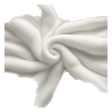 fluffy folded blanket in white sticker