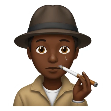 Emoji smoking crack pipe sticker