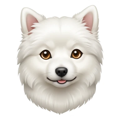 Small pure white Chinese rural dog sticker