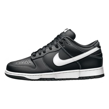 I want you to draw a black Nike Dunk Low with the Nike logo facing right

 sticker