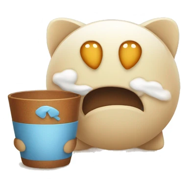 good morning with heart sticker