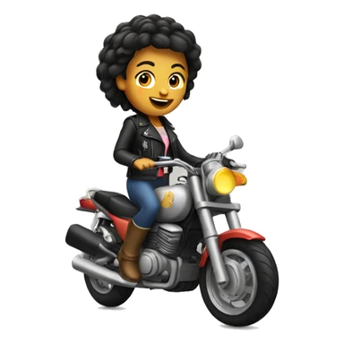 Chica en moto sticker