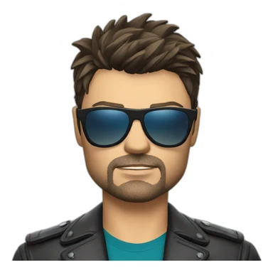 karl urban in sunglasses  sticker