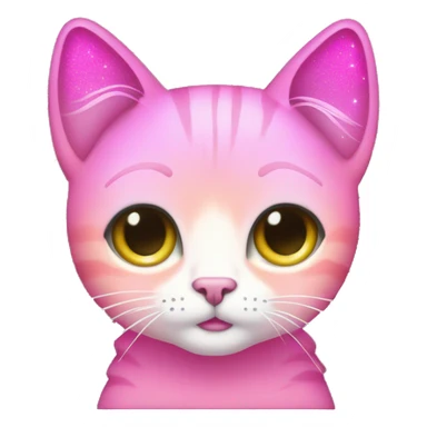 Pink ombre CAT scan with glitter sticker