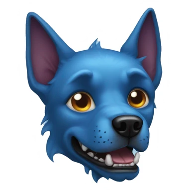 blue dog demon sticker