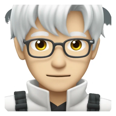 Satoru Gojo white hair from jjk  sticker