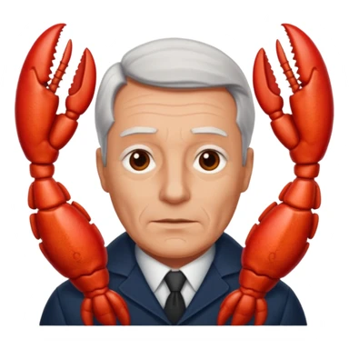 Alfred the butler from batman with lobster claws sticker