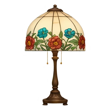 Tiffany lamp with flowers sticker
