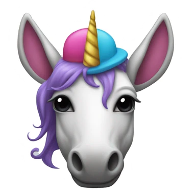 Unicorn wear a clown at  sticker