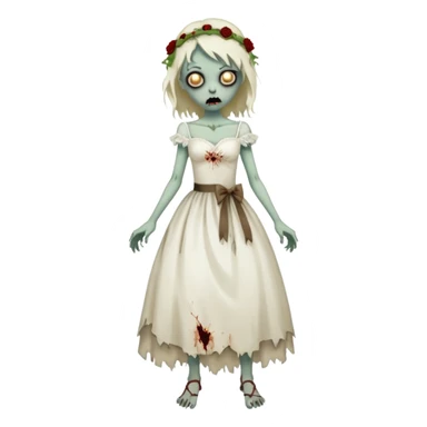 Zombie bride, crazy walk style sticker