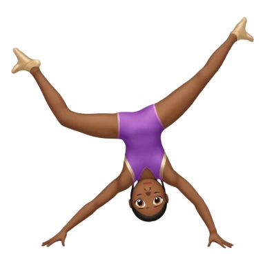 black girl doing a gymnastics backflip roll sticker