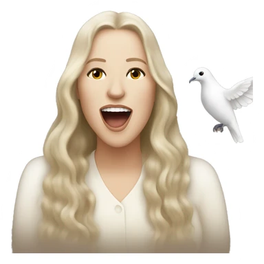 White winged dove singing Stevie nicks sticker