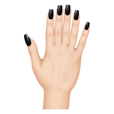 Black nail polish sticker