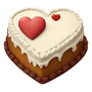 Vintage heart shaped cake sticker