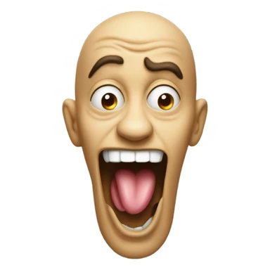 A freaky guy with his tongue out sticker