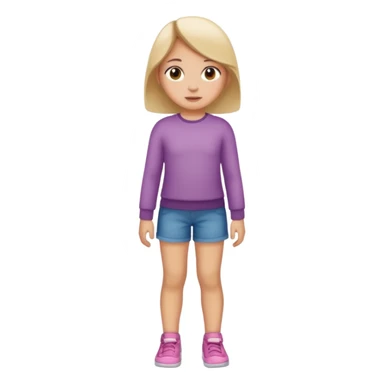 girl kid full body sticker