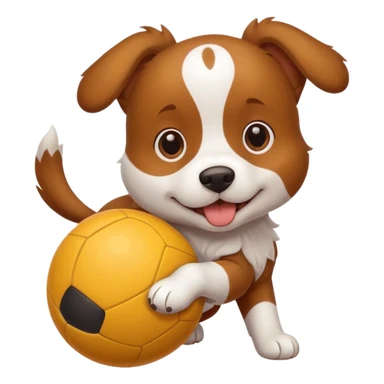 Dog with ball Toy sticker