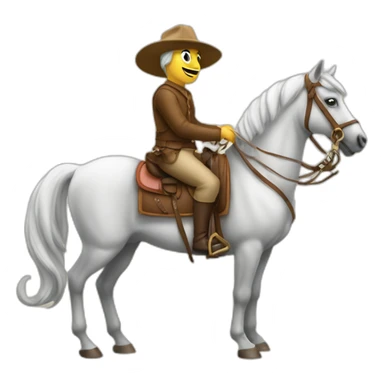 huître sur un cheval sticker