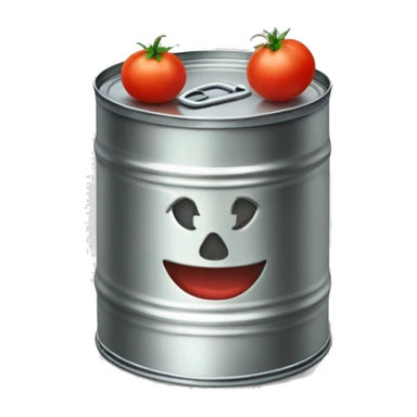 tomato in a metal can sticker