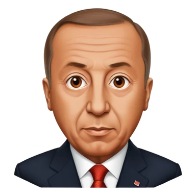 recep tayip erdoğan detaylı ve yüz hatları belirgin  sticker