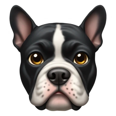 black french bull dog  sticker