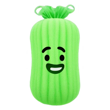 Synthetic loofah sticker