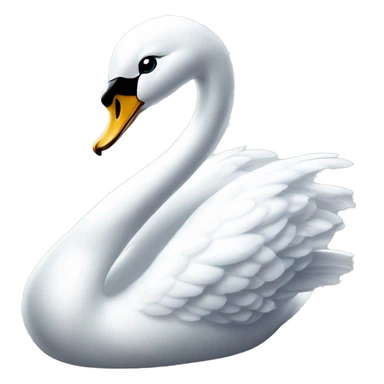 ethereal shiny beautiful elegant white swan sticker