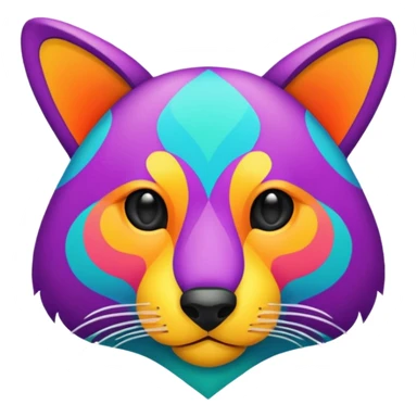 Colorful La creatura abstract animalia  sticker