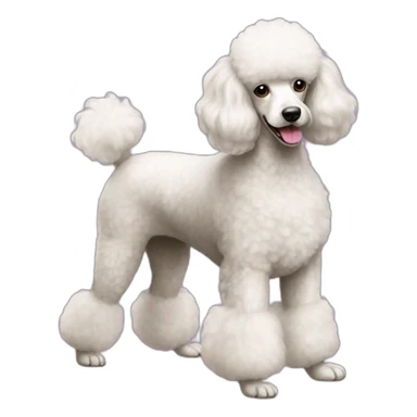 Dog Standart Poodle full body sticker