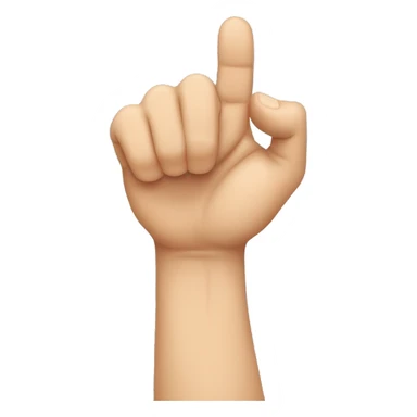 Hand holding thumb like a baby sticker