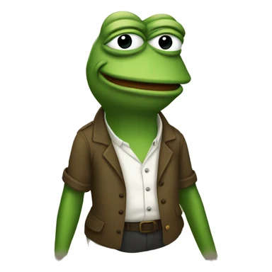 standing pepe sticker