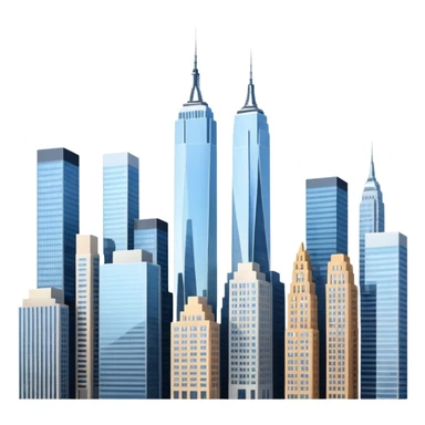 NYC skyline no background sticker