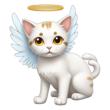 Angel a cat sticker